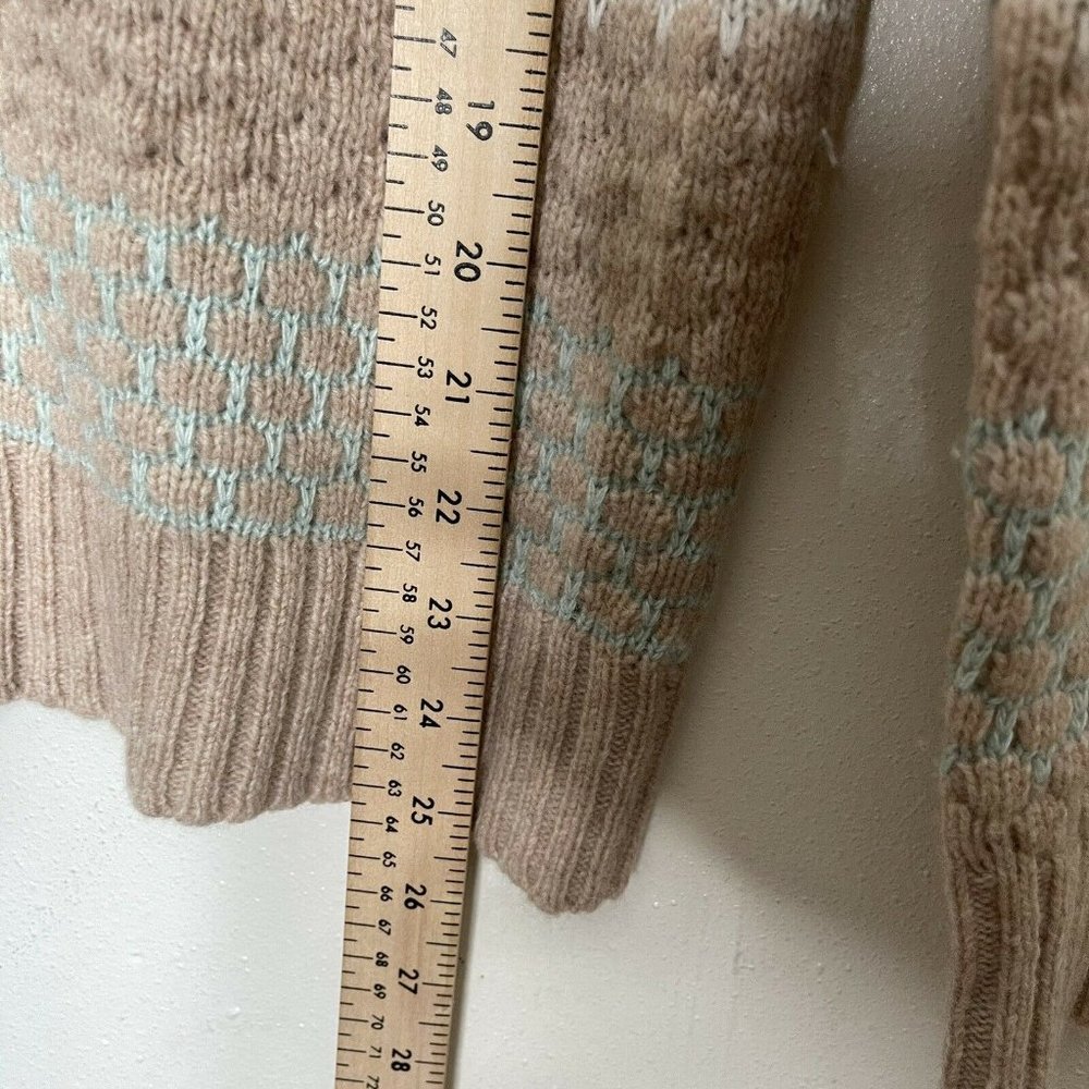 J.Crew Sweater Womens Size XS Tan Blue Long Sleeve - Picture 5 of 6